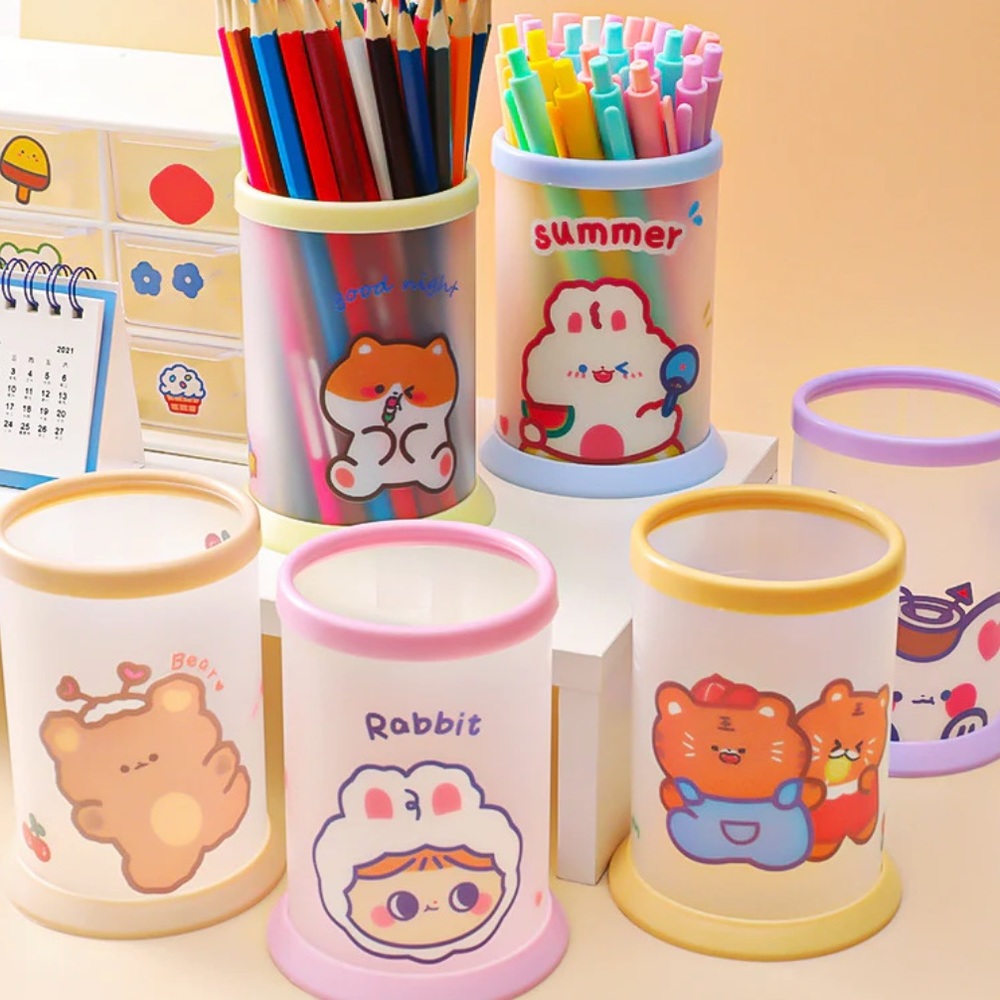 Two Kawaii Pen Containers
